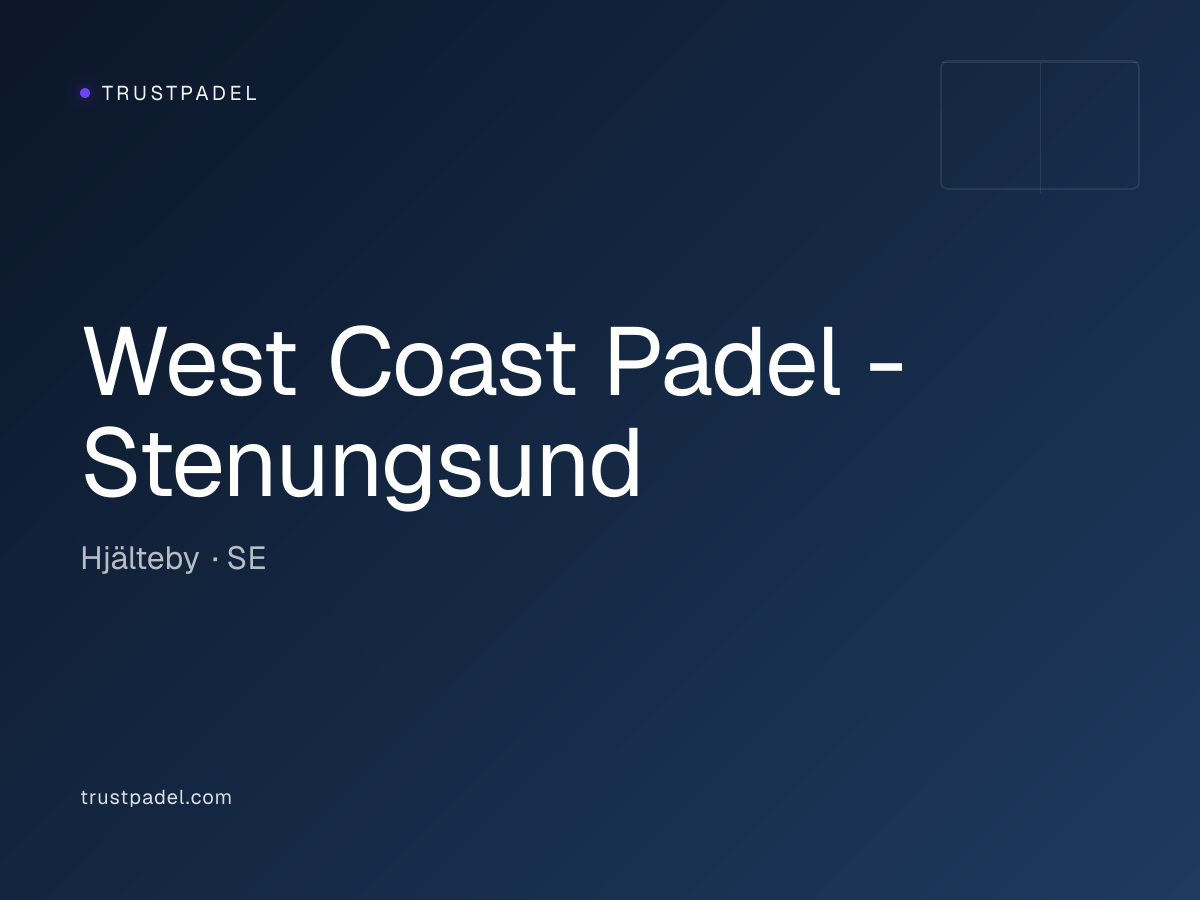 West Coast Padel - Stenungsund padel club