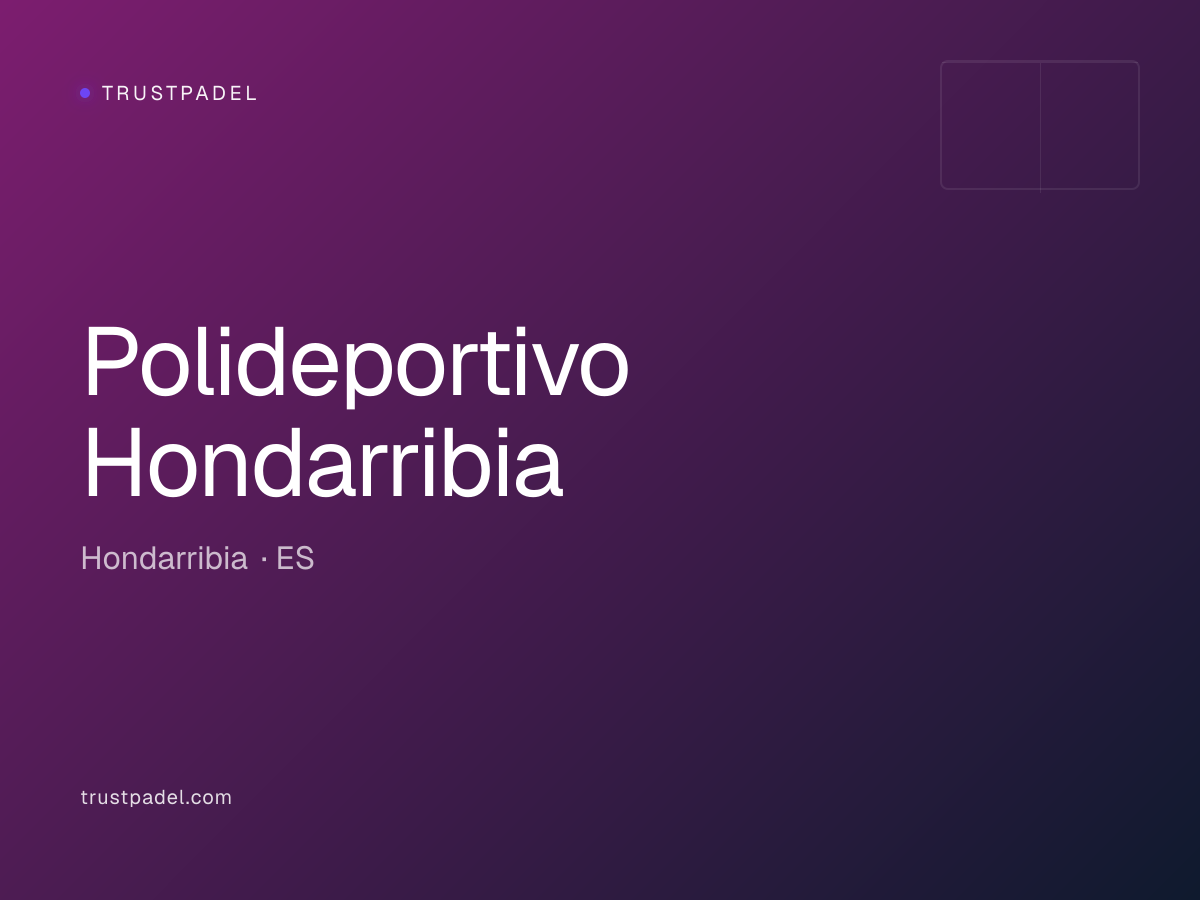 Polideportivo Hondarribia padel club