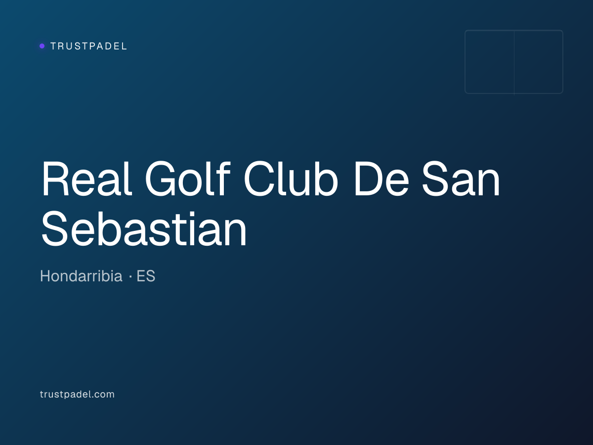 Real Golf Club De San Sebastian padel club