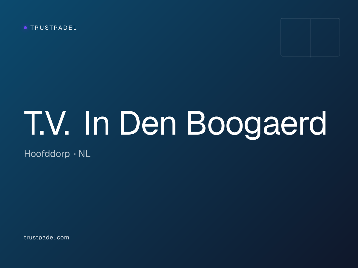 T.V. In Den Boogaerd padel club