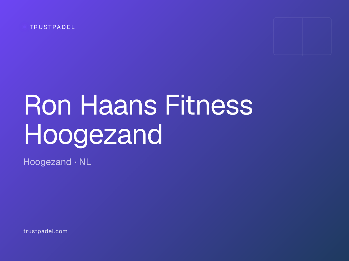 Ron Haans Fitness Hoogezand padel club