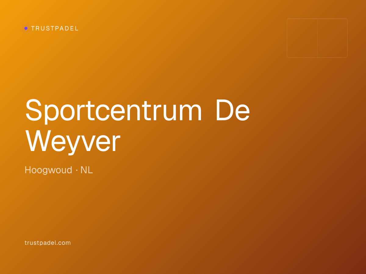 Sportcentrum De Weyver padel club