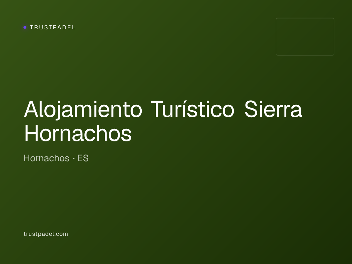 Alojamiento Turístico Sierra Hornachos padel club