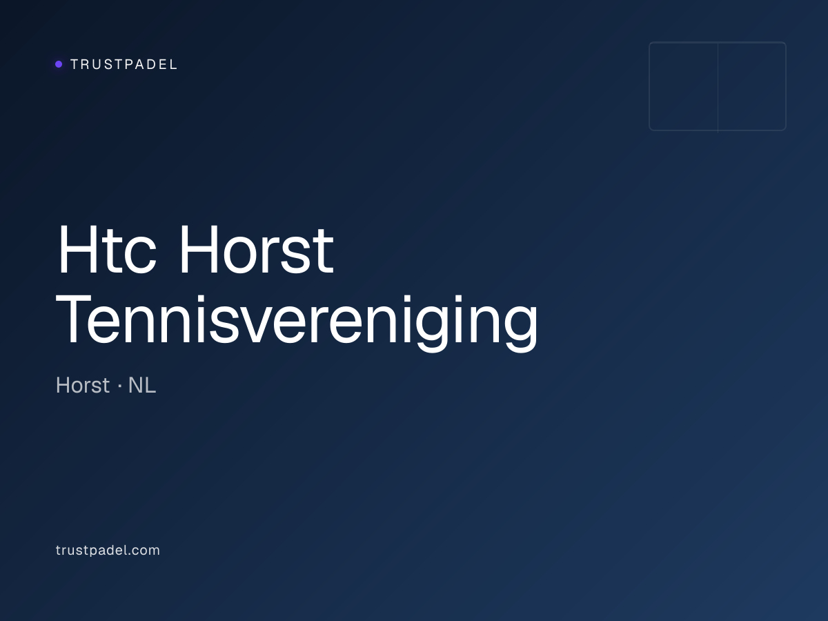 Htc Horst Tennisvereniging padel club