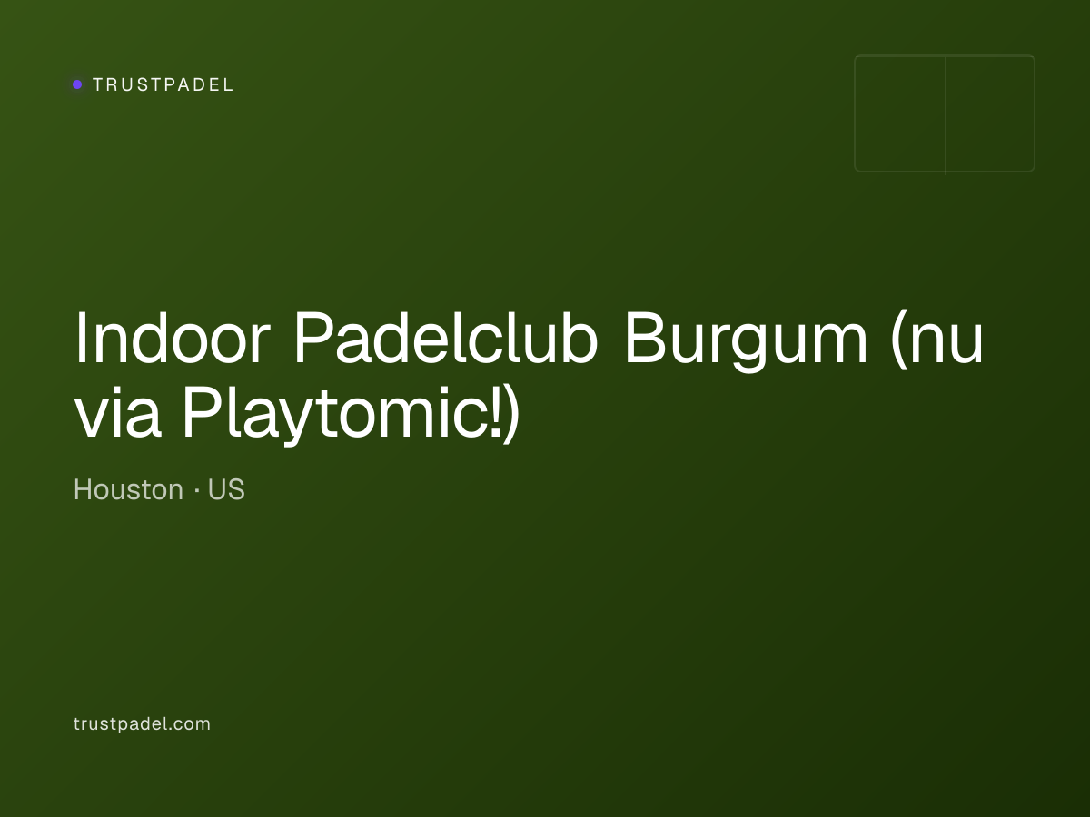 Indoor Padelclub Burgum (nu via Playtomic!) padel club