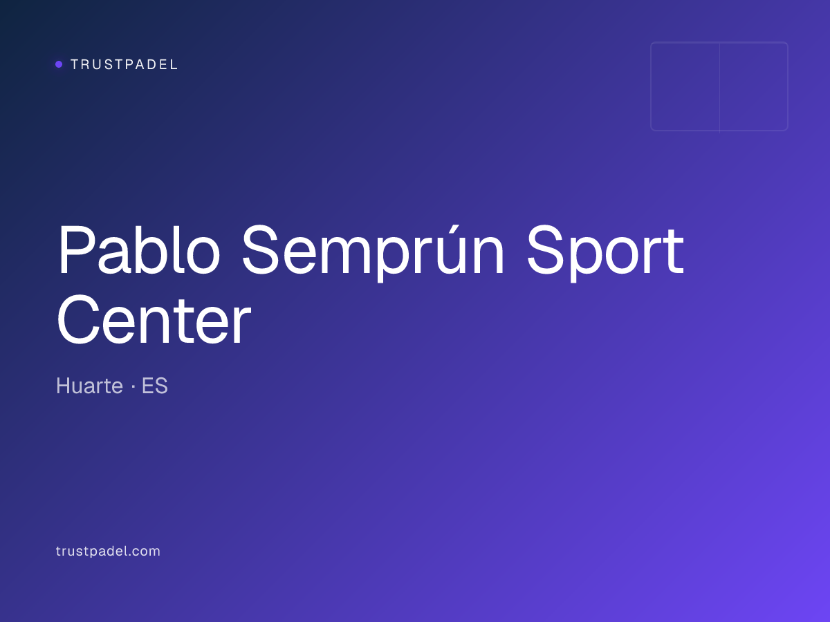 Pablo Semprún Sport Center padel club