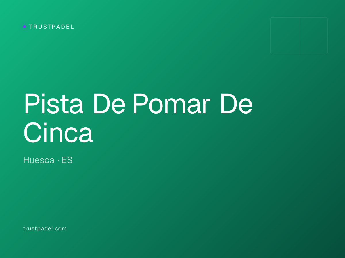 Pista De Pomar De Cinca padel club