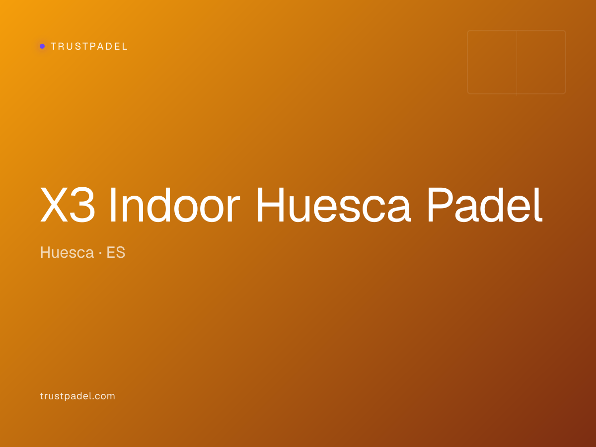X3 Indoor Huesca Padel padel club
