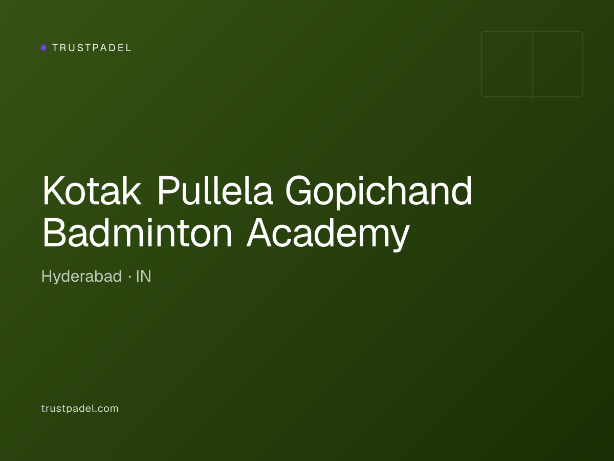 Kotak Pullela Gopichand Badminton Academy padel club
