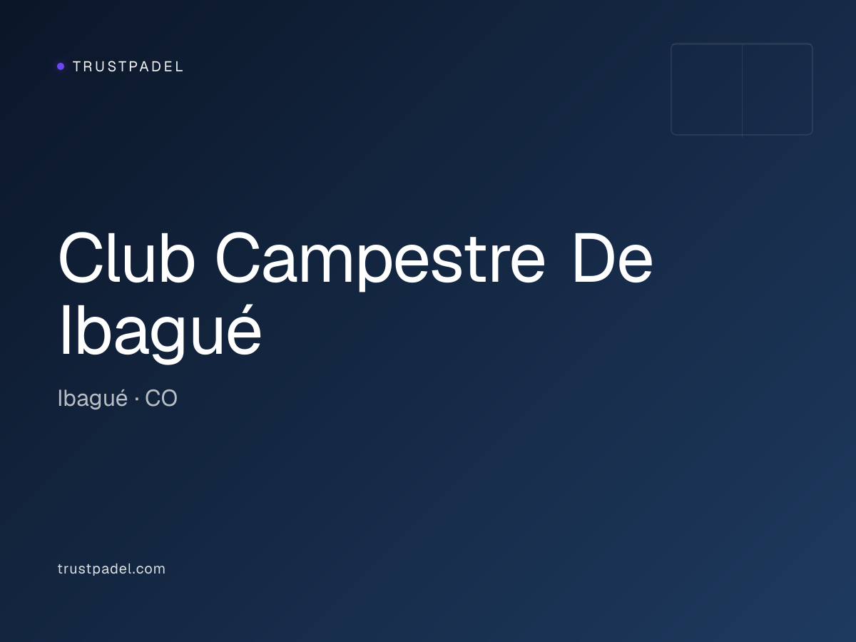 Club Campestre De Ibagué padel club