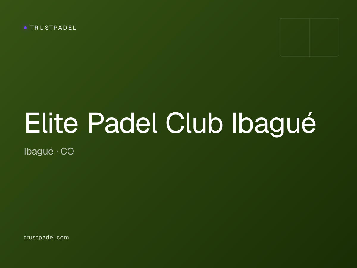 Elite Padel Club Ibagué padel club