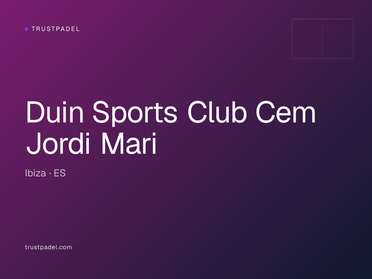 Duin Sports Club Cem Jordi Mari padel club