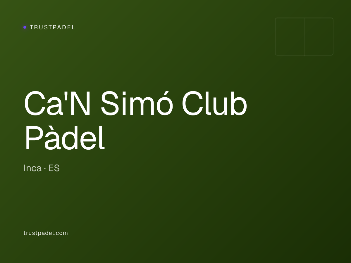Ca'N Simó Club Pàdel padel club