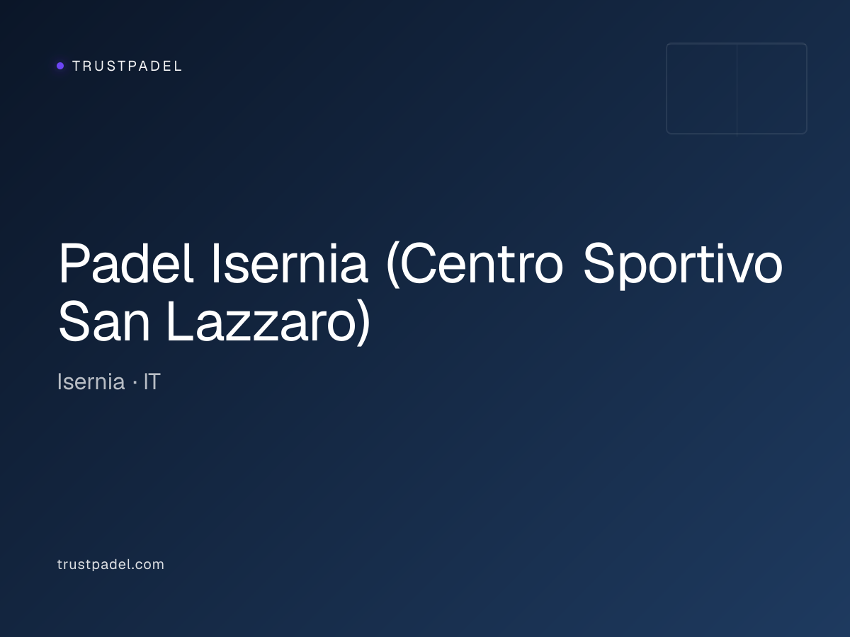 Padel Isernia (Centro Sportivo San Lazzaro) padel club