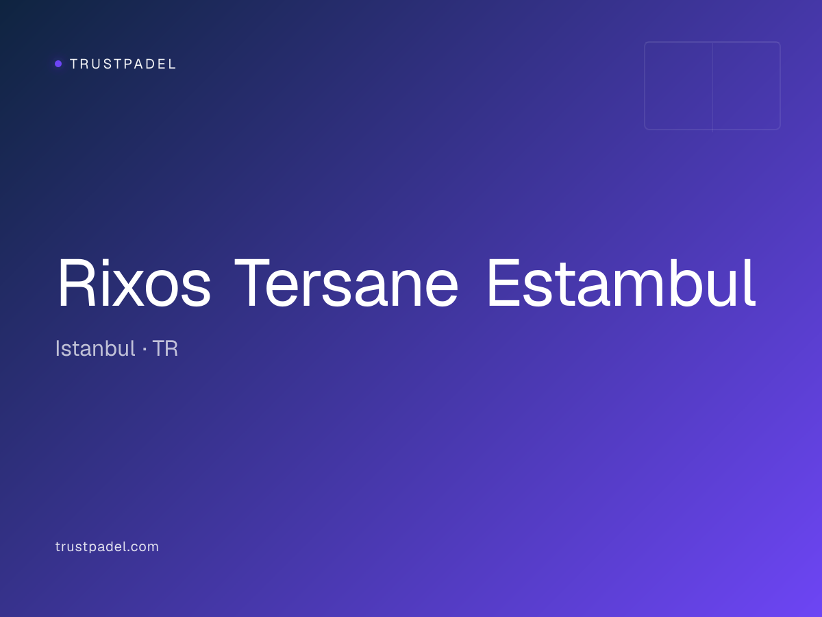 Rixos Tersane Estambul padel club