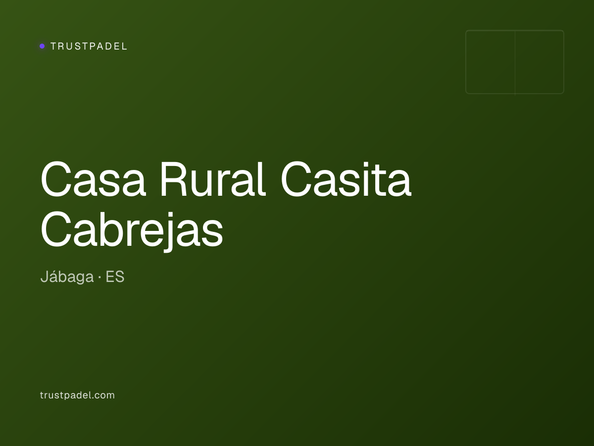 Casa Rural Casita Cabrejas padel club