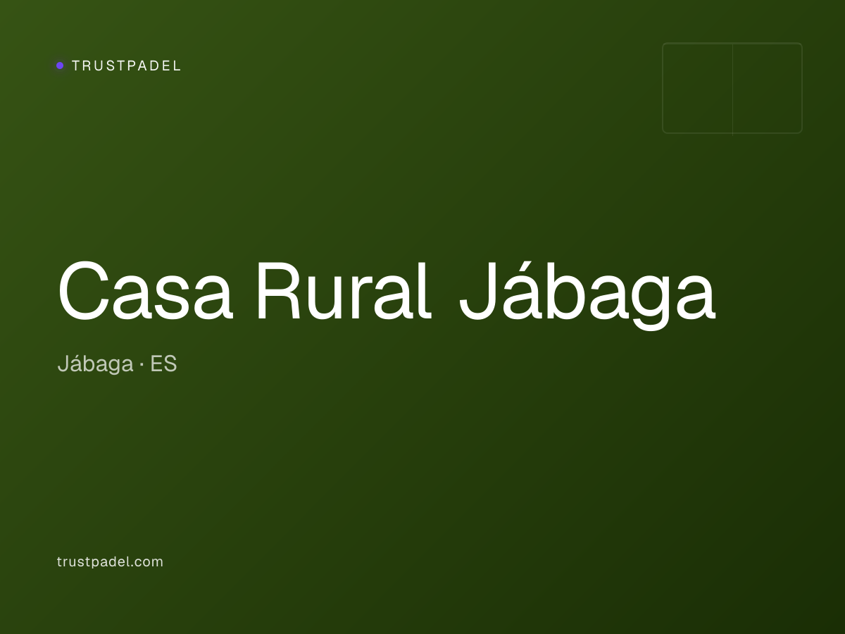 Casa Rural Jábaga padel club