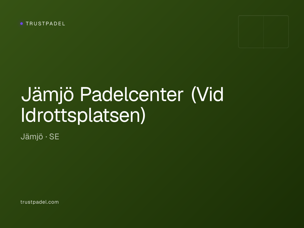 Jämjö Padelcenter (Vid Idrottsplatsen) padel club