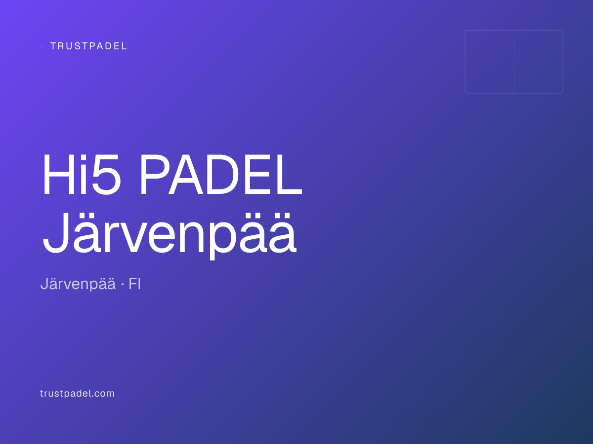 Hi5 PADEL Järvenpää padel club