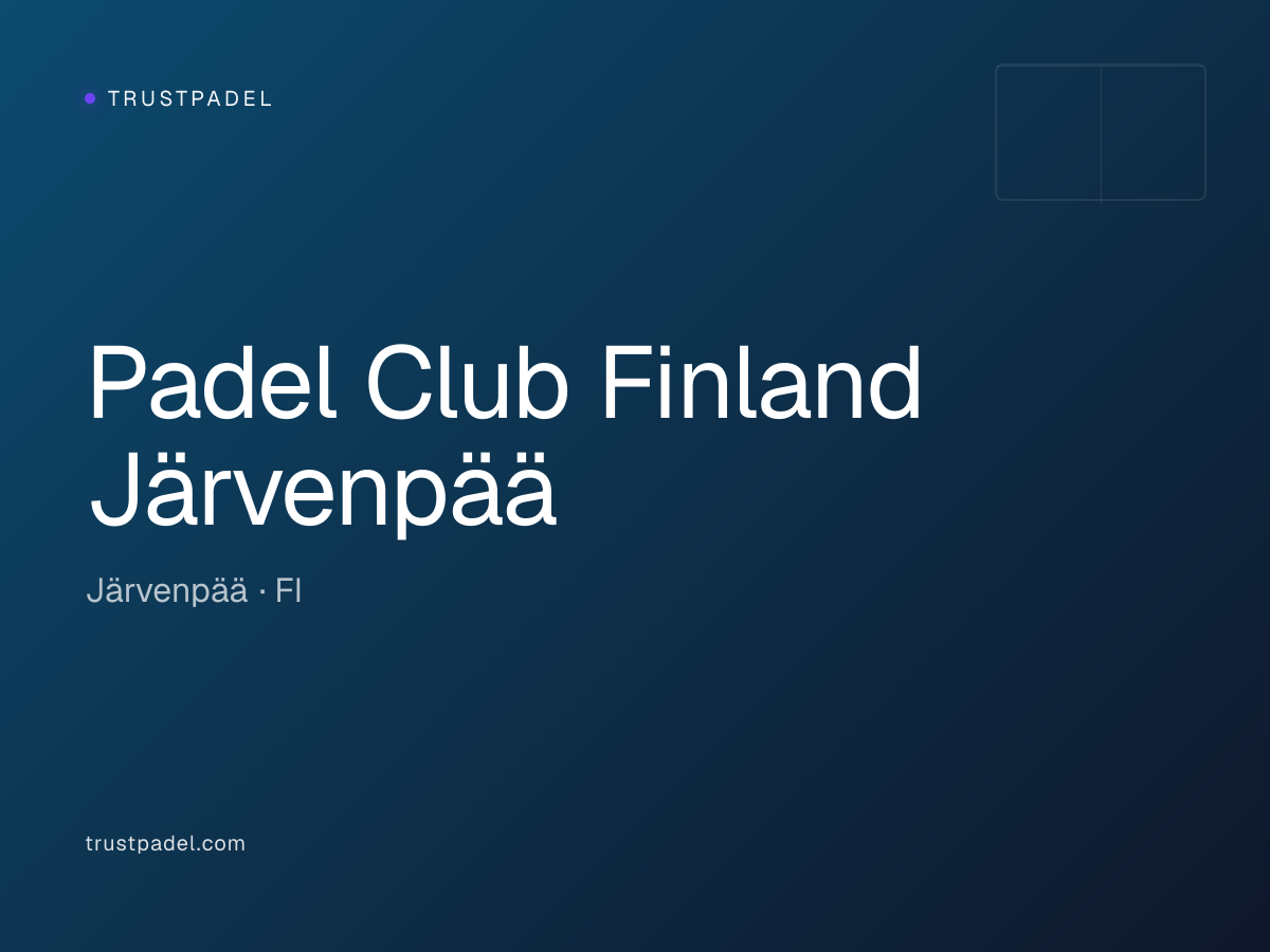 Padel Club Finland Järvenpää padel club