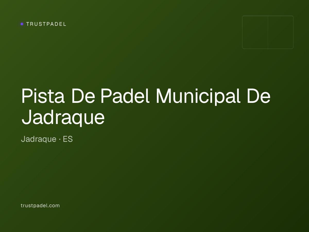Pista De Padel Municipal De Jadraque padel club