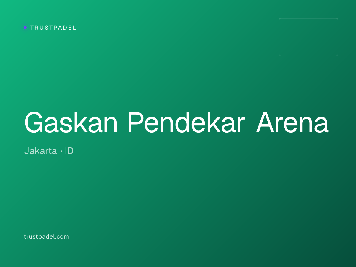 Gaskan Pendekar Arena padel club