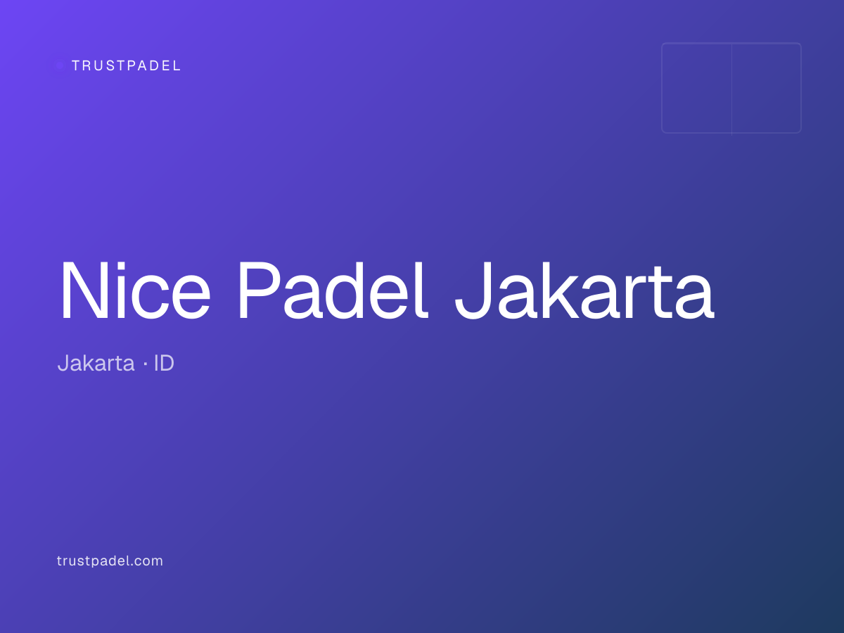 Nice Padel Jakarta padel club