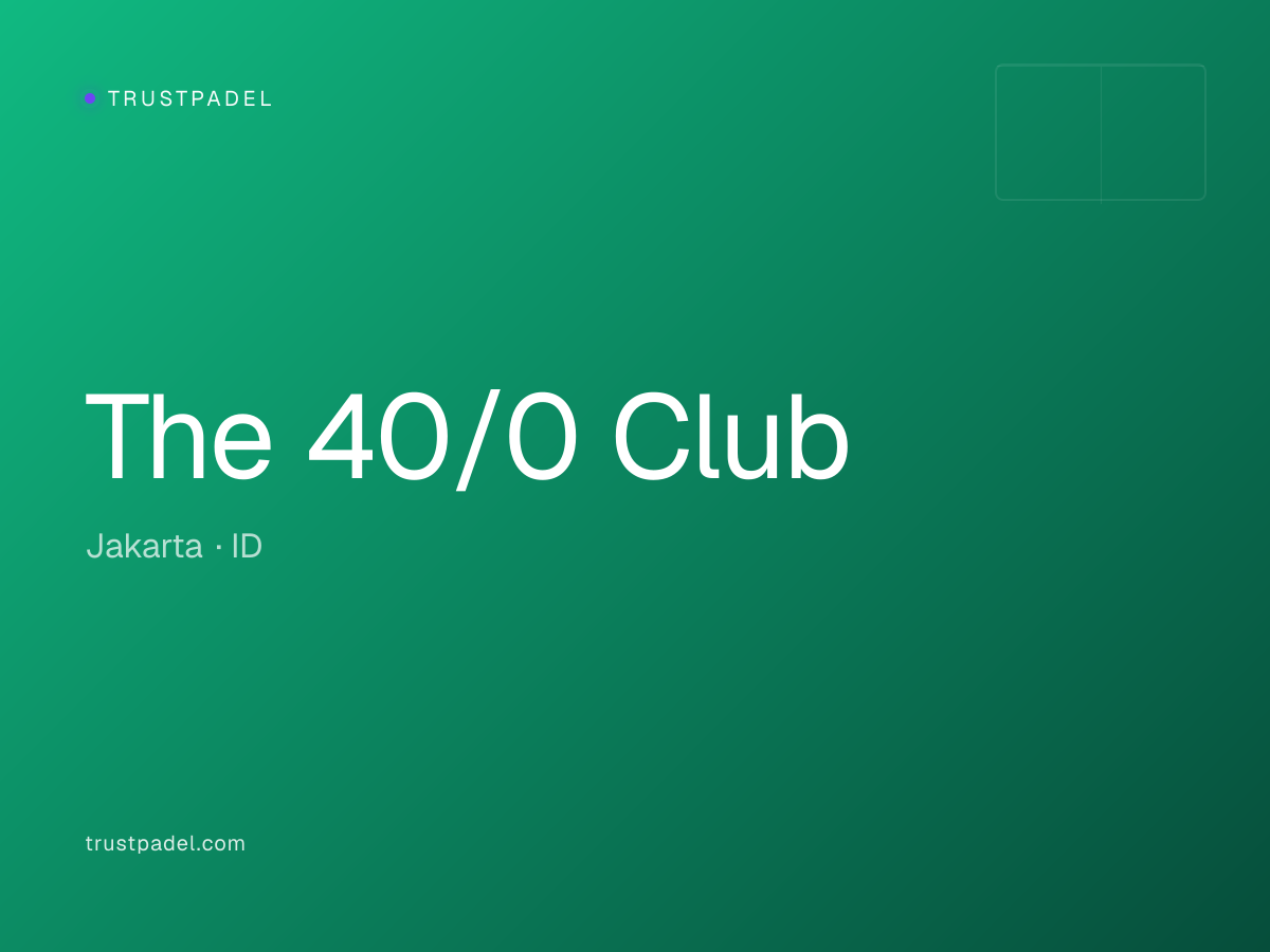 The 40/0 Club padel club