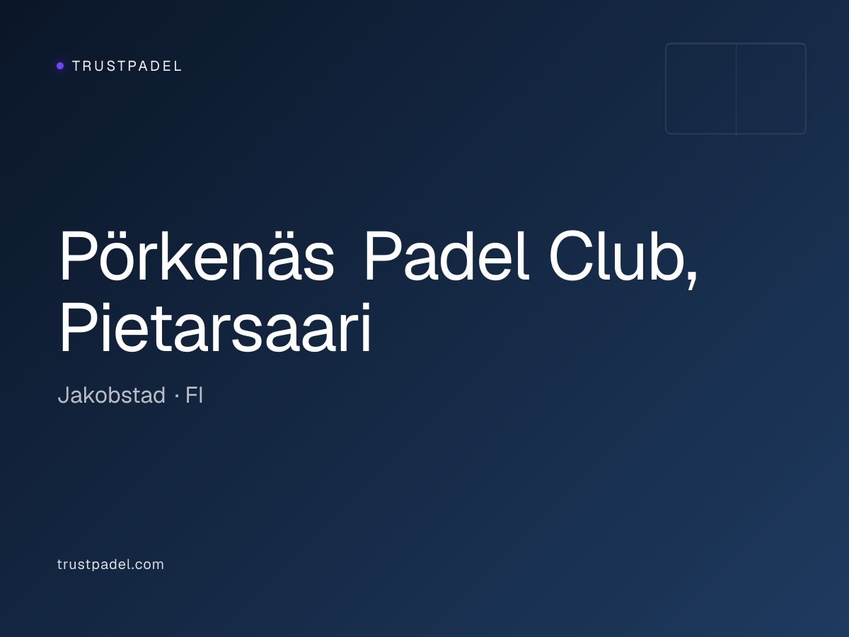 Pörkenäs Padel Club, Pietarsaari padel club
