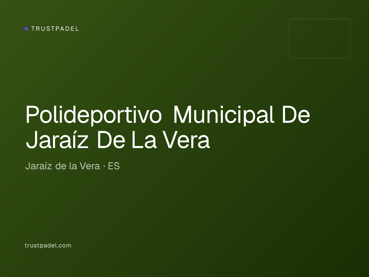 Polideportivo Municipal De Jaraíz De La Vera padel club