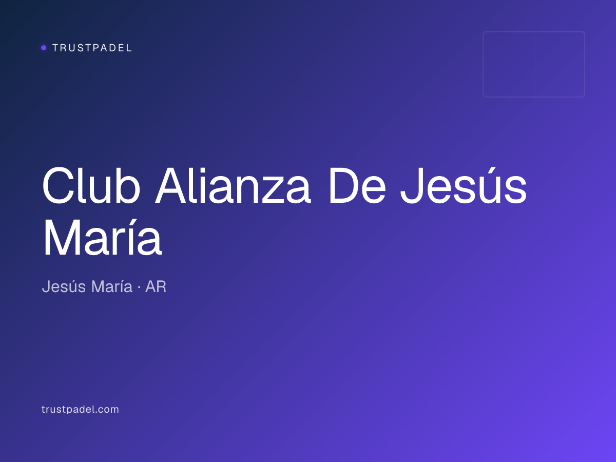 Club Alianza De Jesús María padel club