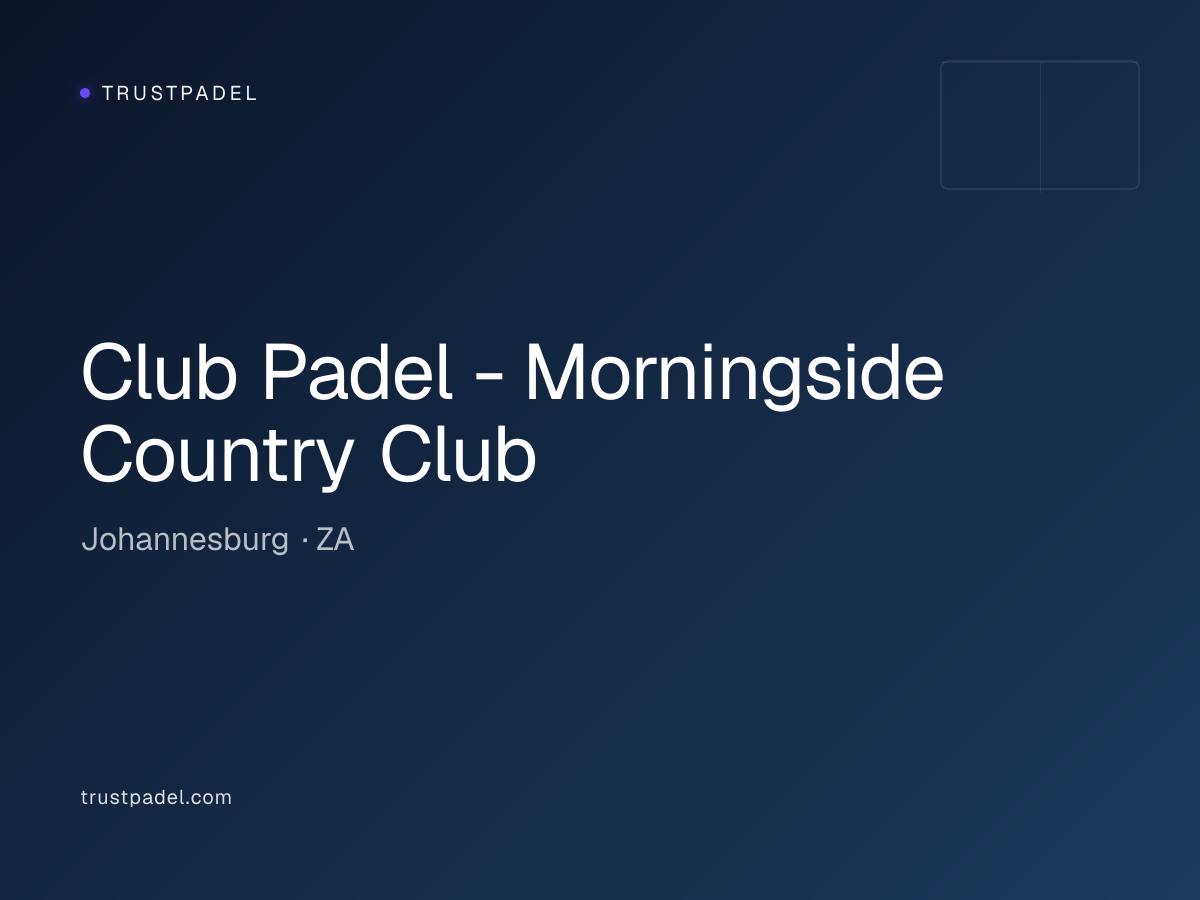 Club Padel - Morningside Country Club padel club