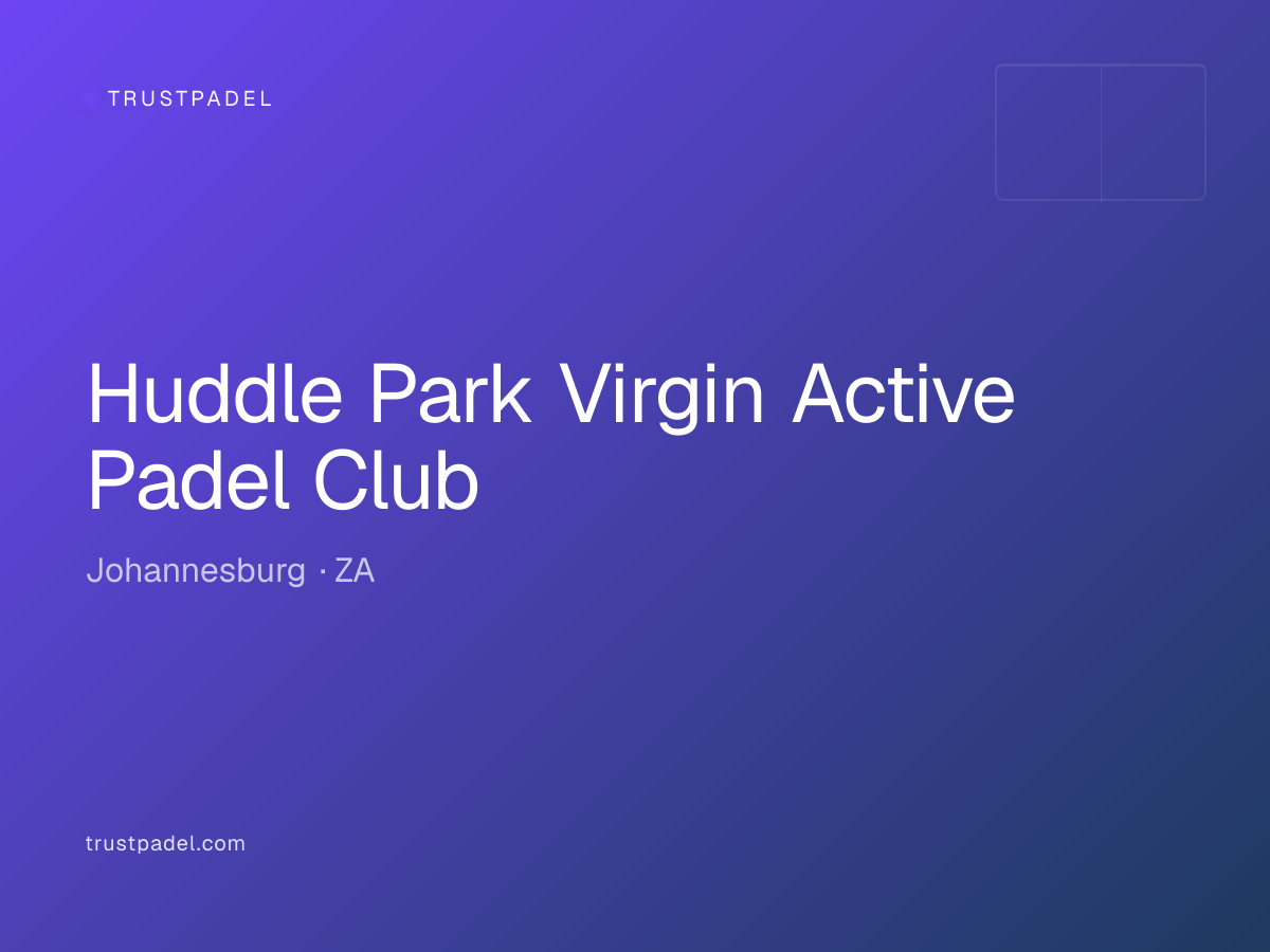 Huddle Park Virgin Active Padel Club padel club