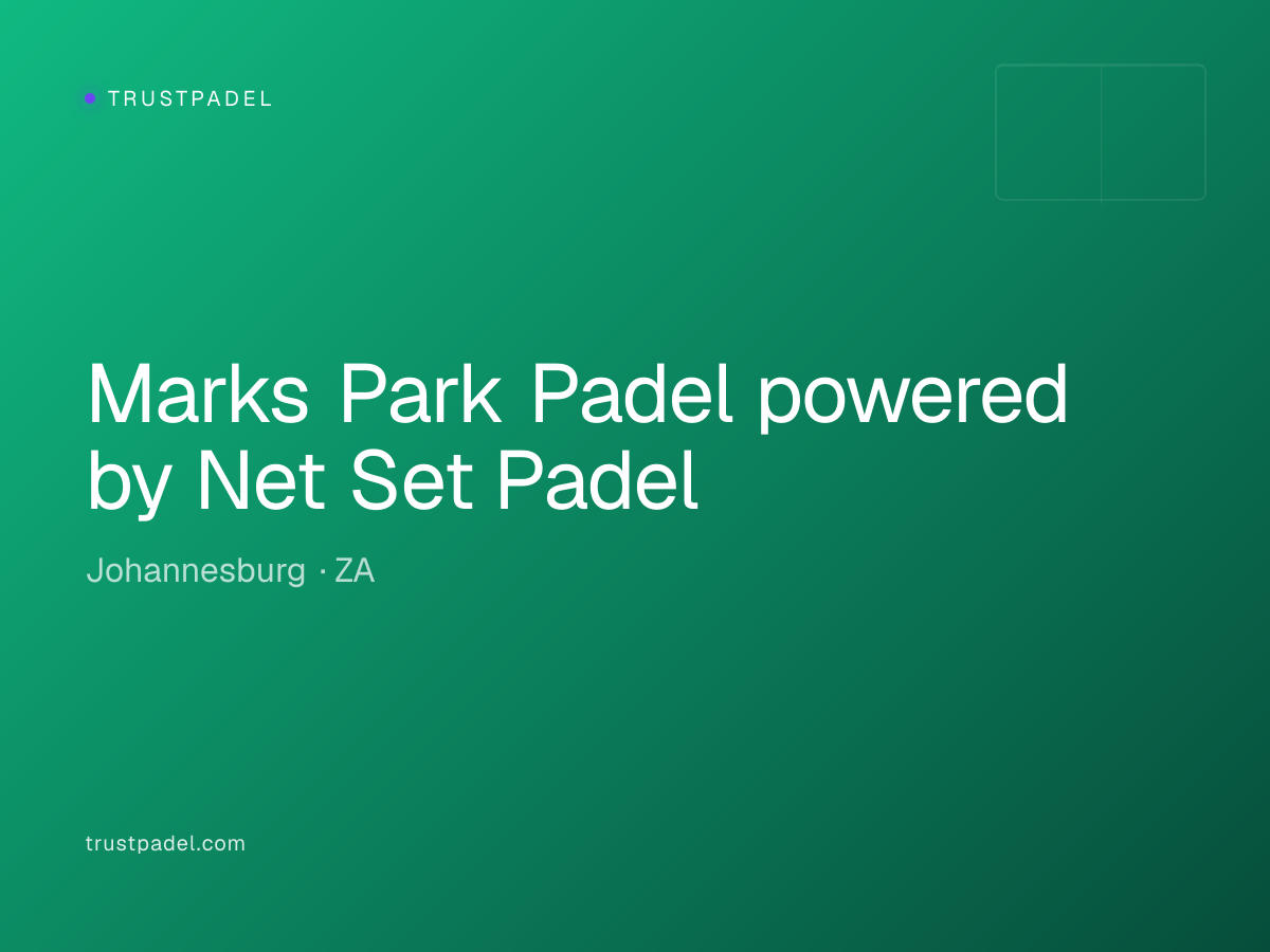 Marks Park Padel powered by Net Set Padel padel club