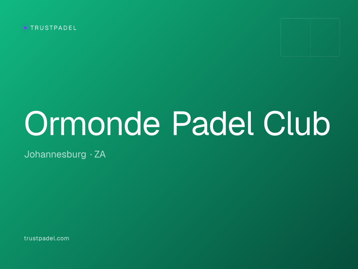 Ormonde Padel Club padel club