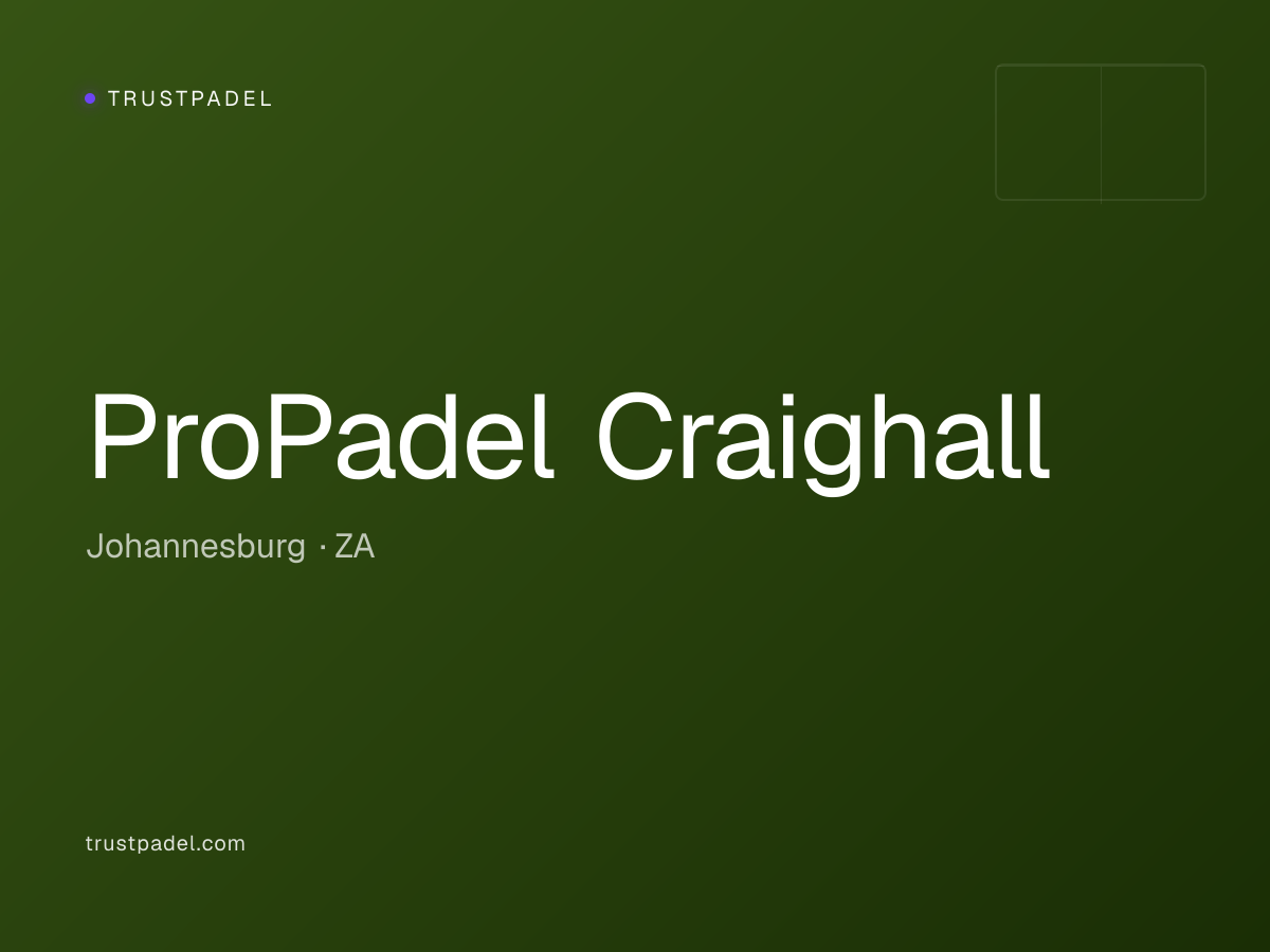 ProPadel Craighall padel club