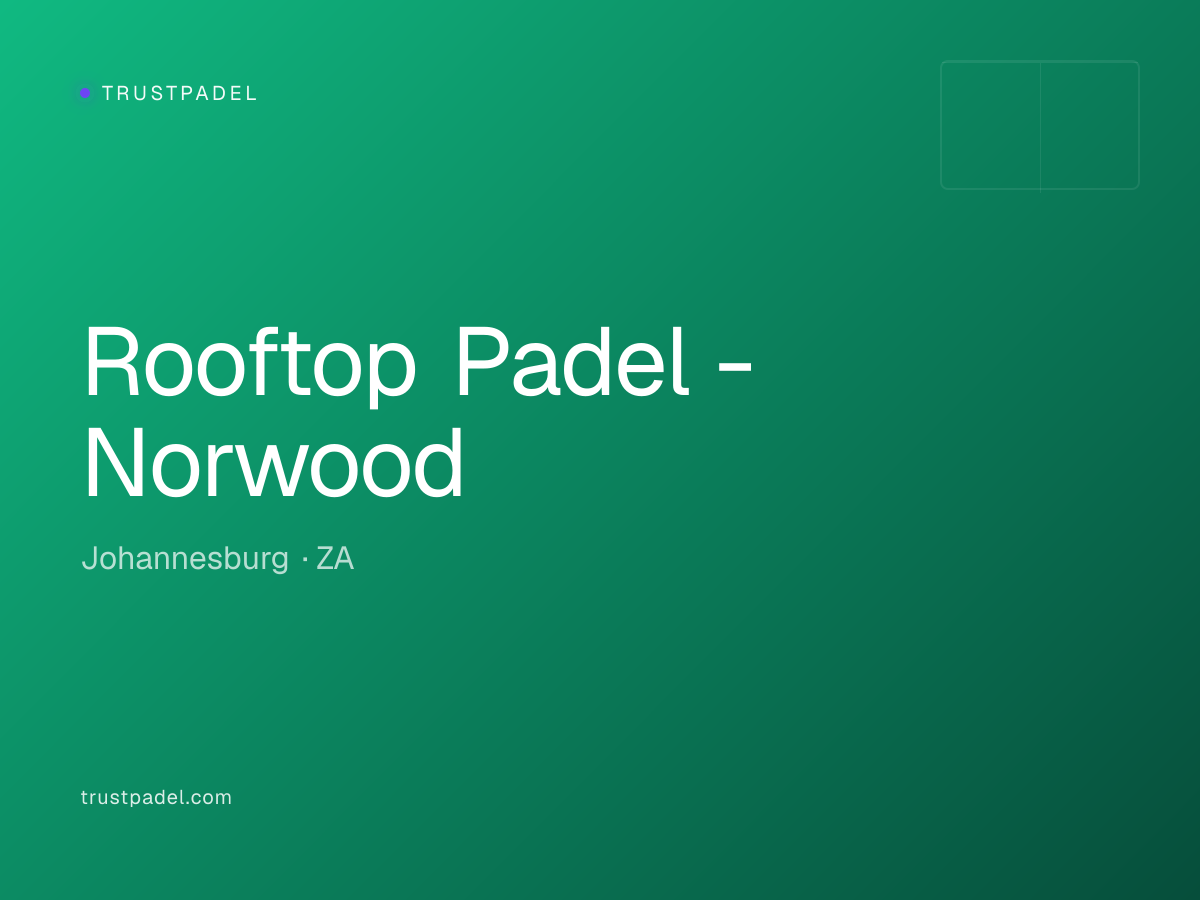 Rooftop Padel - Norwood padel club