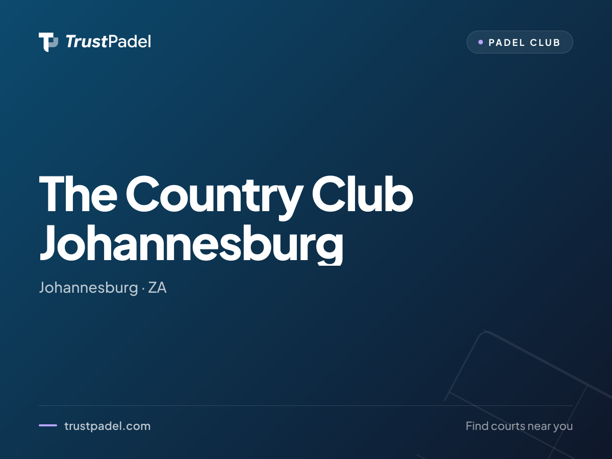 The Country Club Johannesburg padel club