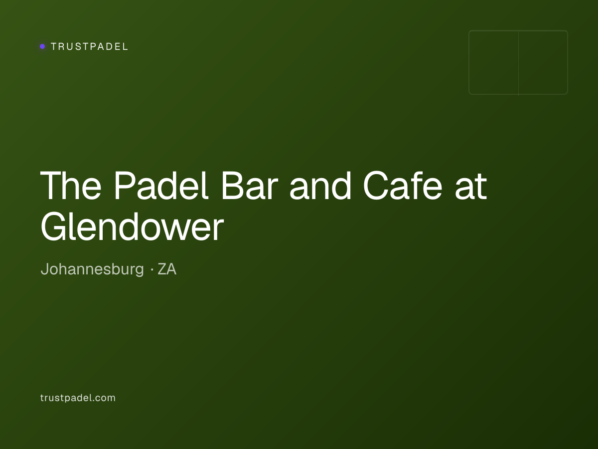 The Padel Bar and Cafe at Glendower padel club