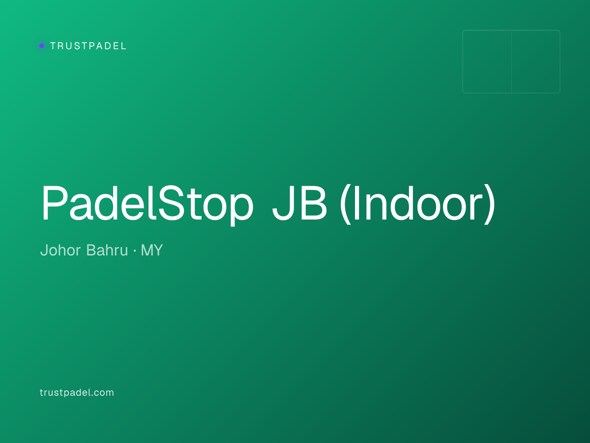 PadelStop JB (Indoor) padel club