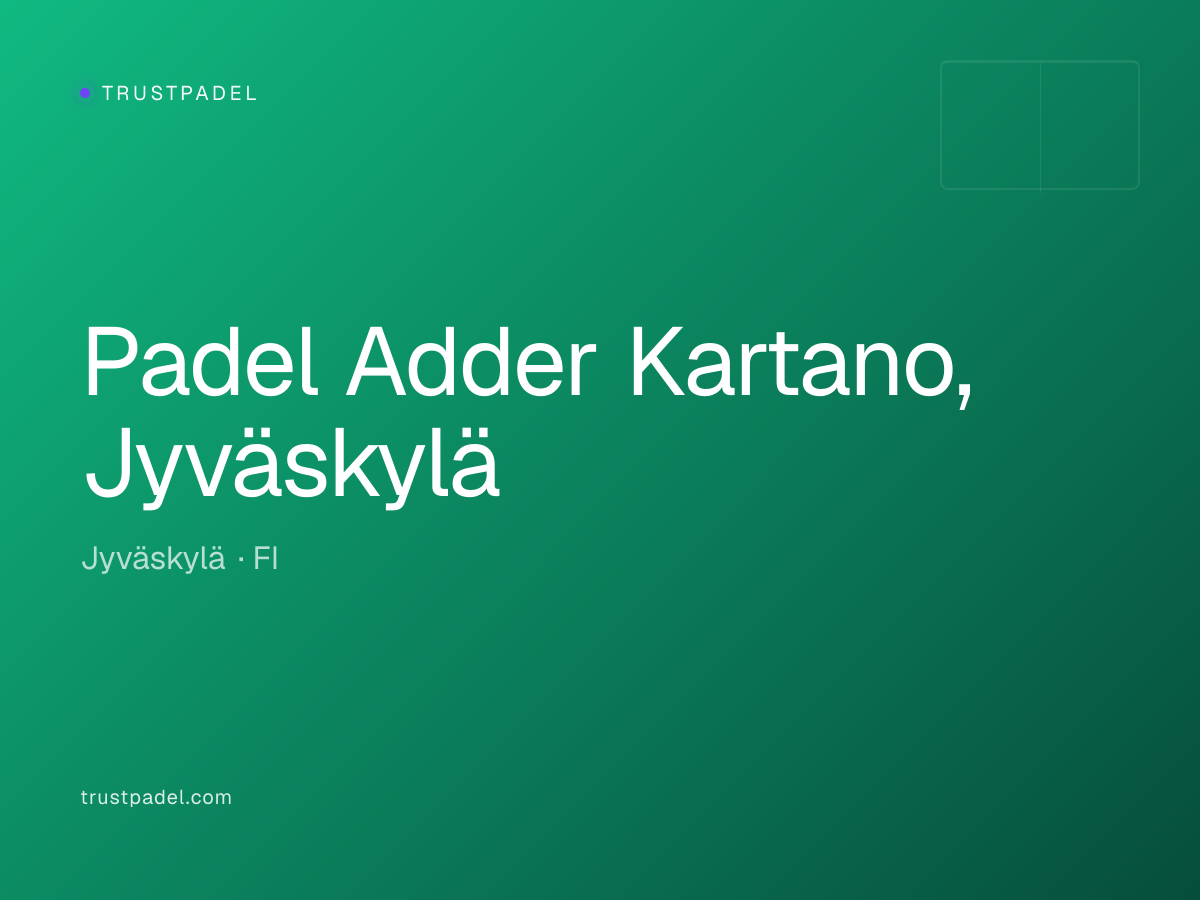 Padel Adder Kartano, Jyväskylä padel club