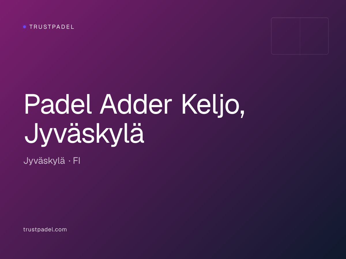 Padel Adder Keljo, Jyväskylä padel club