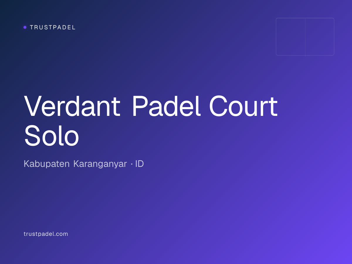 Verdant Padel Court Solo padel club