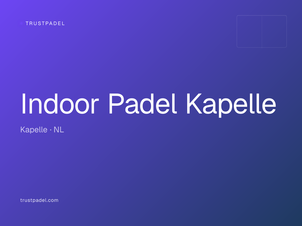 Indoor Padel Kapelle padel club