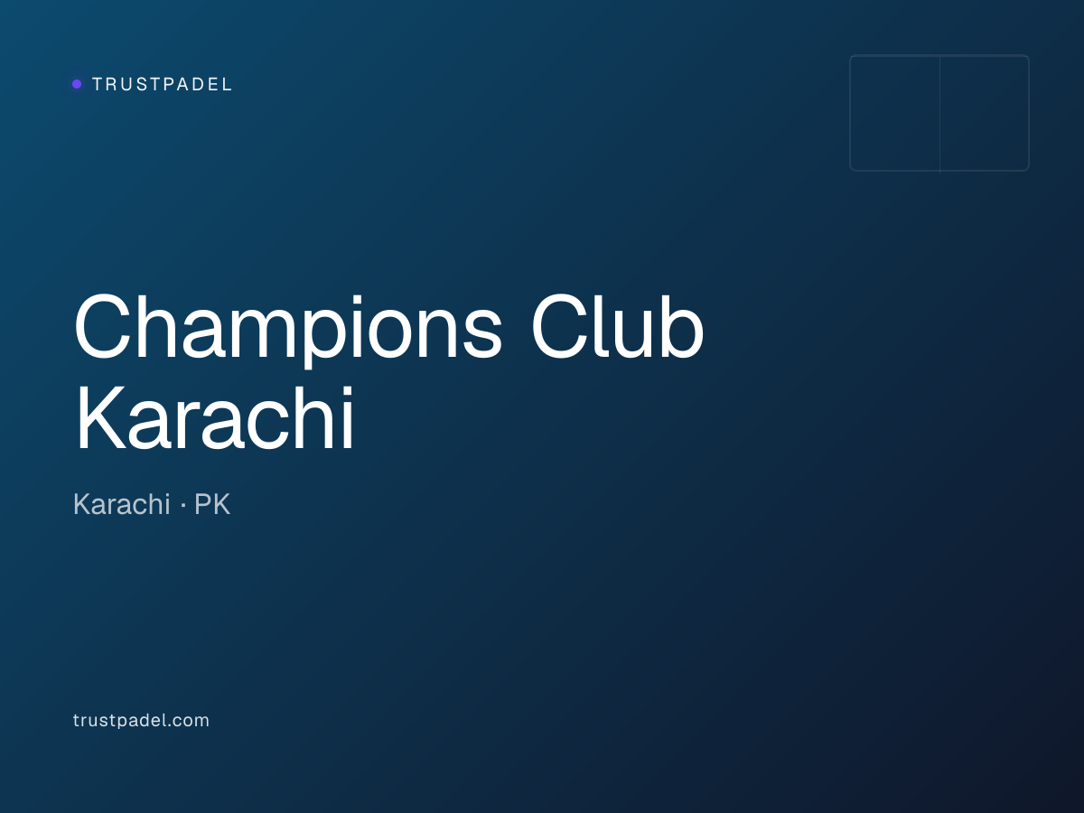 Champions Club Karachi padel club