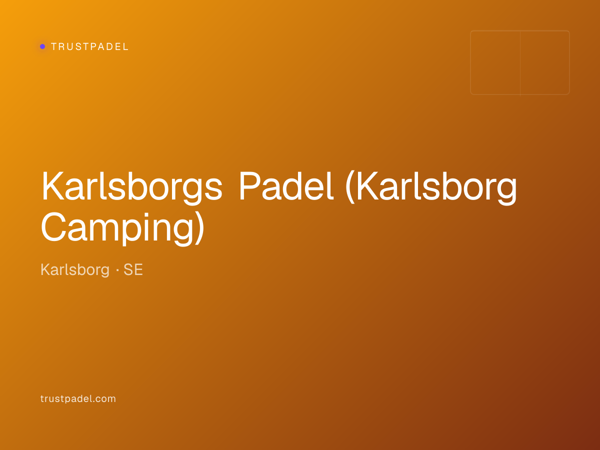 Karlsborgs Padel (Karlsborg Camping) padel club