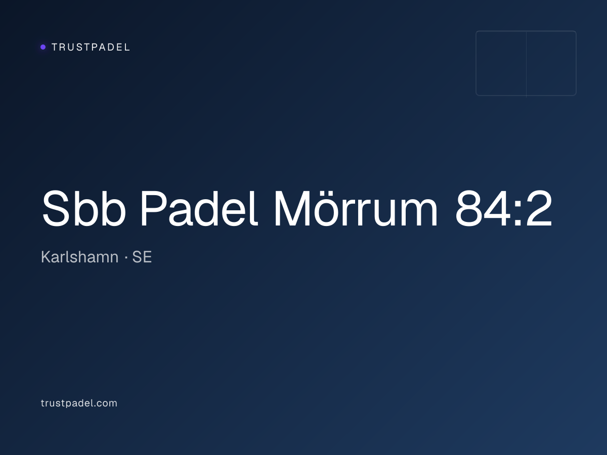 Sbb Padel Mörrum 84:2 padel club