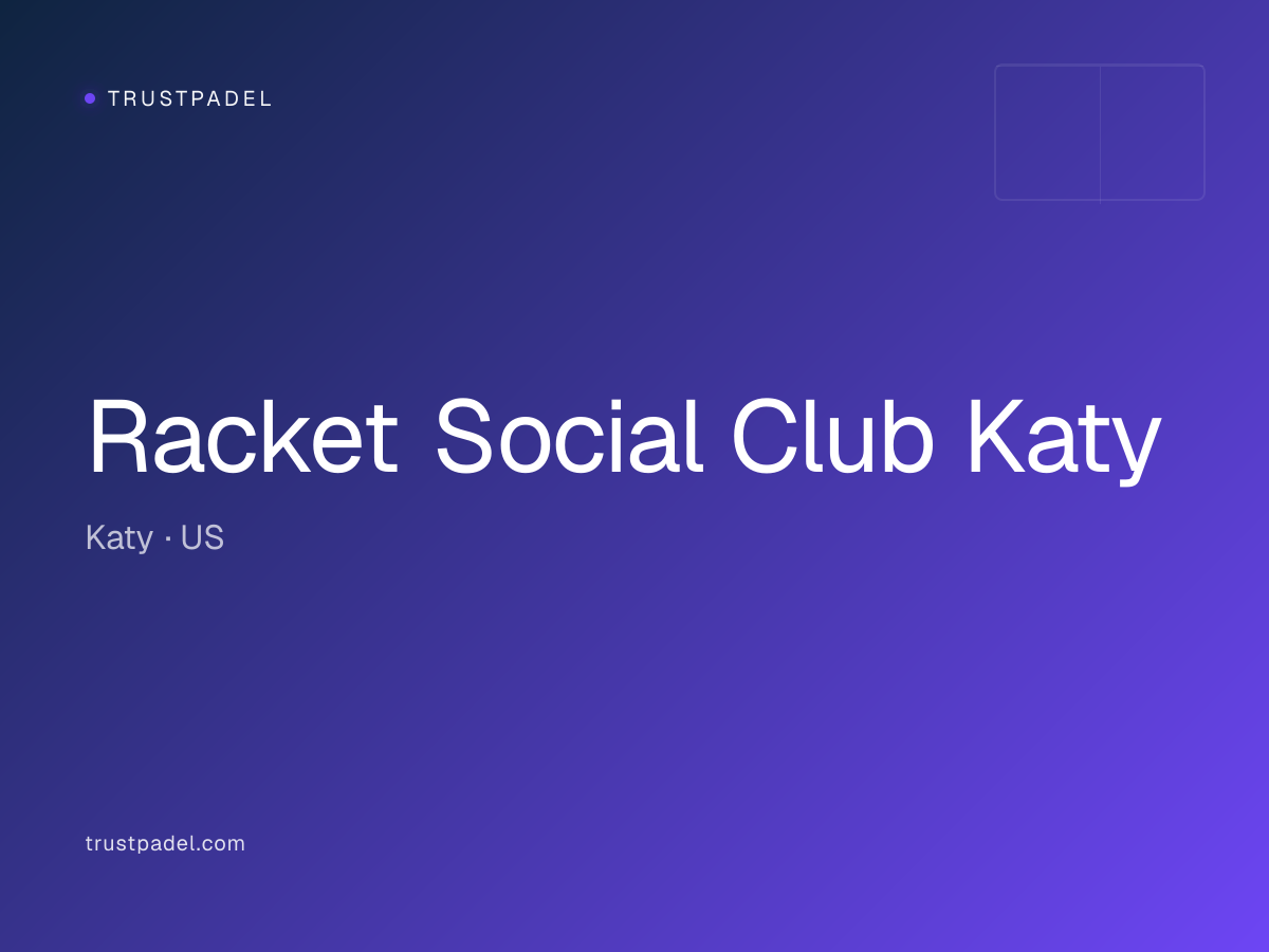 Racket Social Club Katy padel club