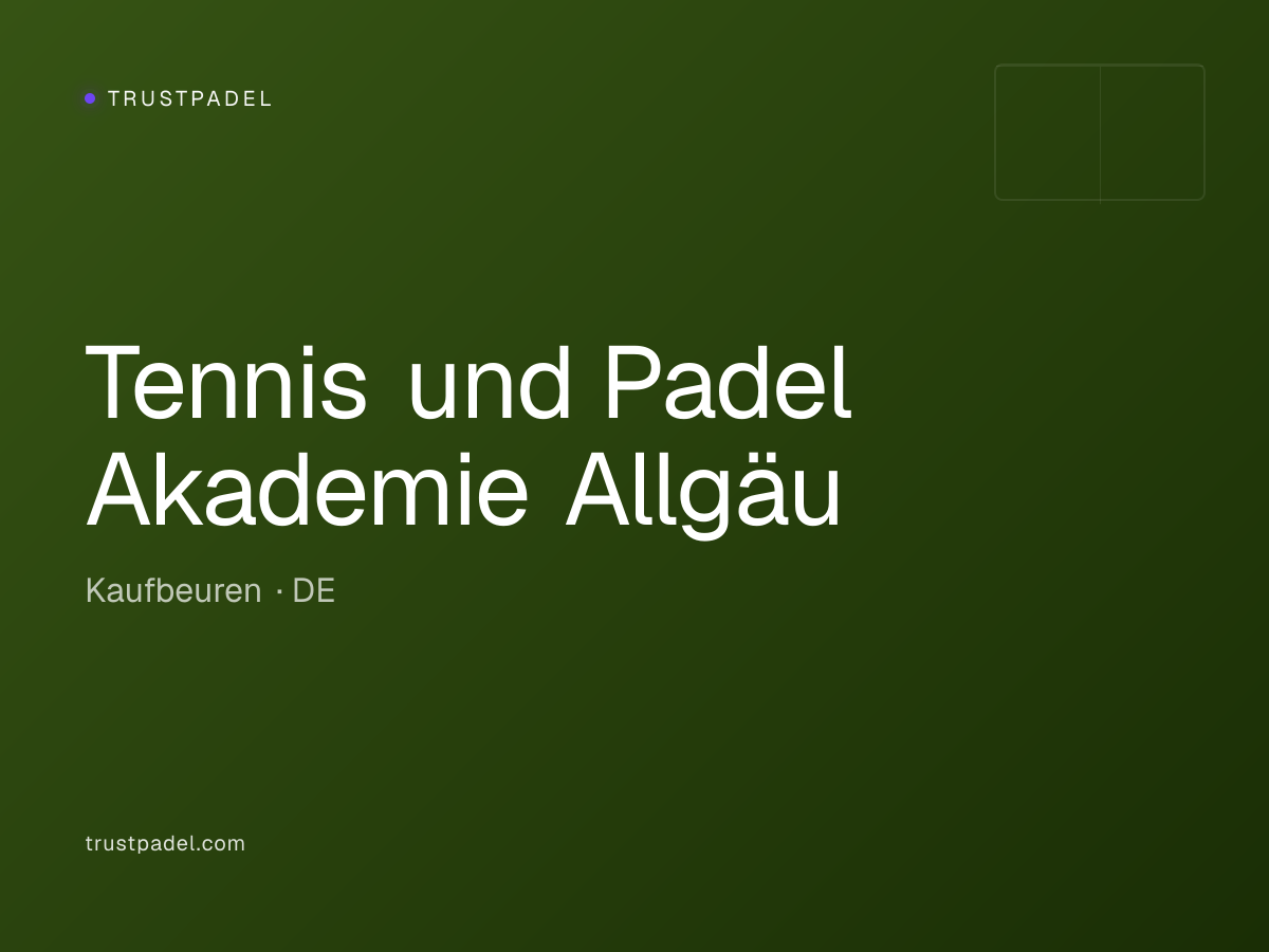 Tennis und Padel Akademie Allgäu padel club
