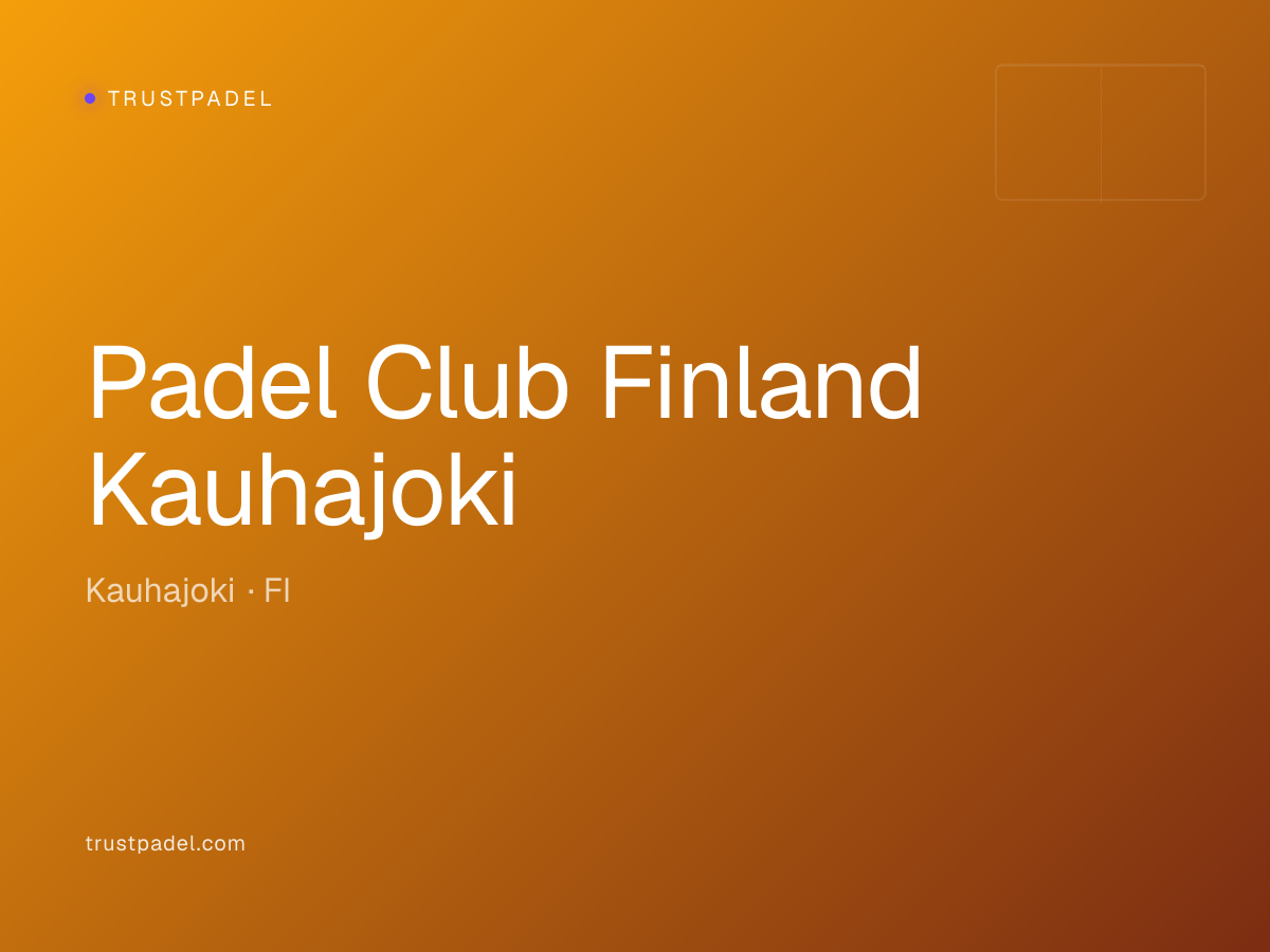 Padel Club Finland Kauhajoki padel club